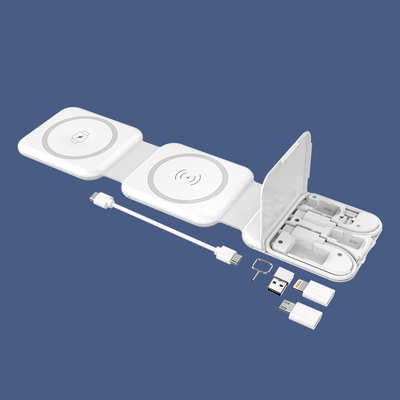 Máy sạc không dây hai trong một với USB và Micro Lightning SMI Card Ejector