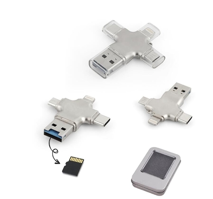 Ổ đĩa flash USB 4 trong một loại C OTG 2.0 3.0 30MB / S cho điện thoại Android