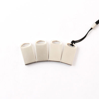 USB kim loại có móc khóa USB kim loại Flash Drive Logo Laser Thực hiện theo thiết kế tùy chỉnh