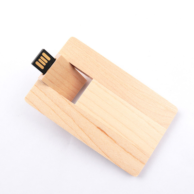 CMYK Print 16GB 32GB 64GB Maple Flash Drive Thẻ gỗ USB UDP Chip bên trong