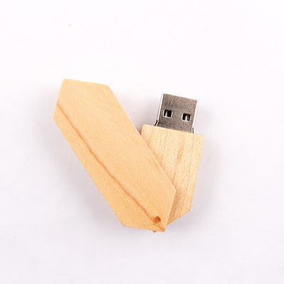 Ổ đĩa flash USB bằng gỗ xoắn 180 độ 2.0 và USB 3.0 Logo dập nổi 50-100MB/S
