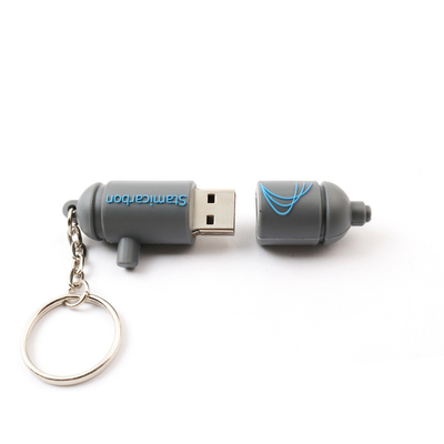 2.0 3.0 Ổ đĩa USB tùy chỉnh PVC mềm 15MB / S được cá nhân hóa với móc khóa