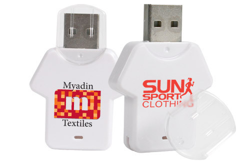 T Shirt Shapes Nhựa USB Thanh USB 16GB 32GB trắng Ổ đĩa flash USB 2.0 3.0 ROHS