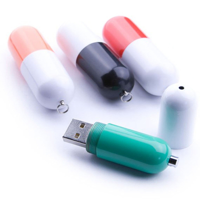 Viên thuốc có hình dạng bằng nhựa Ổ đĩa flash USB có thể tùy chỉnh 3.0 80MB / S 32GB 64GB 128GB