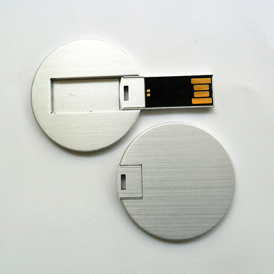 Thẻ tín dụng hình tròn nhỏ bằng kim loại Gậy USB UDP flash 2.0 FCC đã được phê duyệt