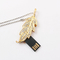 Con chip ẩn bên trong lá USB Flash Drive Phong cách đồ trang sức Tốc độ nhanh