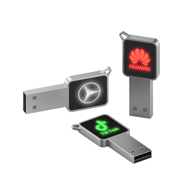 Động cơ flash USB tốc độ cao với thân bằng kim loại / nhựa đèn LED phát sáng khi làm việc