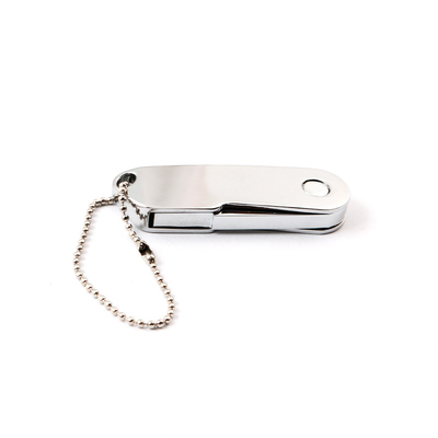 Twist Metal Usb 2.0 Flash Drive Với Keychain, 32GB 64GB 128GB Fast UDP Chip