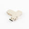 Metal Matt Silver Color Xoắn 360 độ USB Tải lên dữ liệu miễn phí