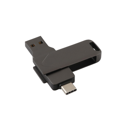 Loại C và USB Cả hai cổng Thẻ nhớ nhanh Thân kim loại Súng màu đen