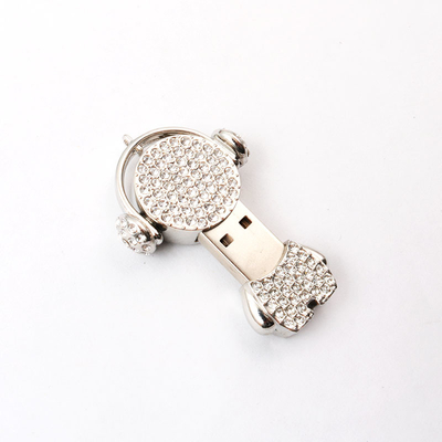 Nhạc sĩ dễ thương vòng cổ 16GB Crystal Usb Stick 20mbs