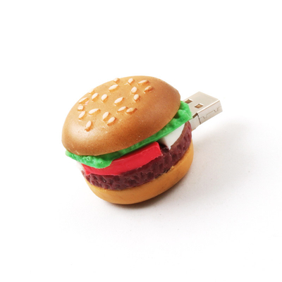 KFC McDonald's Hamburger hình dạng tùy chỉnh ổ đĩa flash USB cho quà tặng doanh nghiệp thực phẩm nhân tạo