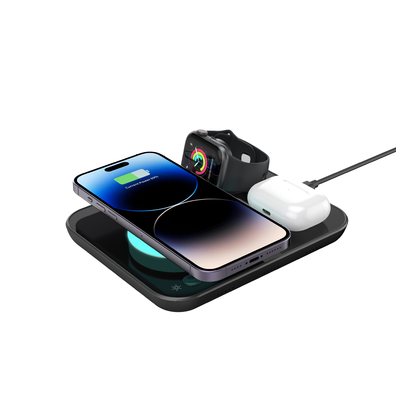 Green Fast Charge Wireless Charging Pad Được làm bằng ABS PC 162 * 132 * 27MM