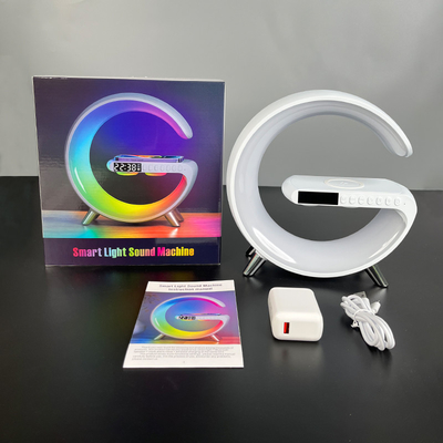 Bộ sạc không dây hiệu suất cao 5 trong 1 QI với đèn LED / loa / đồng hồ