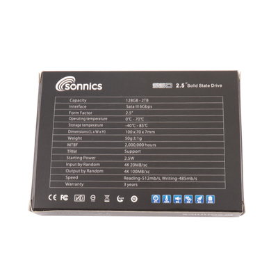 Tối đa 1000MBS Tốc độ Tốc độ SSD ổ cứng nội bộ -40-85C Đen/Vàng/Bạc
