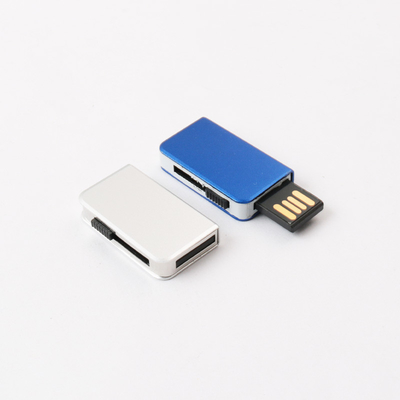 Máy nhớ flash USB kim loại bạc tùy chỉnh Chips flash Toshiba bên trong