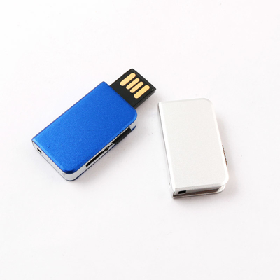 Máy nhớ flash USB kim loại bạc tùy chỉnh Chips flash Toshiba bên trong