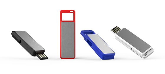 Bộ nhớ USB nhựa tùy biến Đen Trắng 256GB Plug And Play