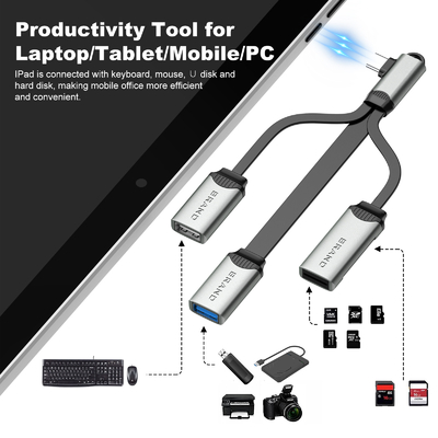 Cáp USB Hub để đọc và sao chép cũng là bộ điều hợp USB chuyển dữ liệu nhanh chóng