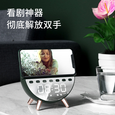 Đồng hồ Bộ sạc không dây Máy cầm điện thoại di động Bộ sạc nhanh 15W với ánh sáng