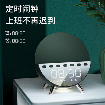 Đồng hồ Bộ sạc không dây Máy cầm điện thoại di động Bộ sạc nhanh 15W với ánh sáng