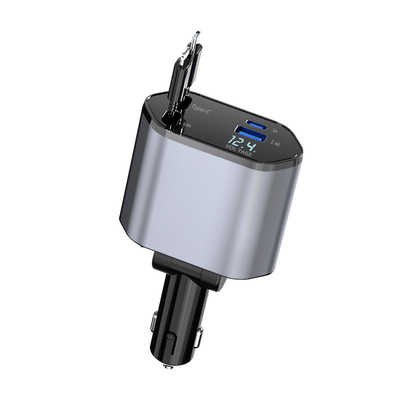 Bộ sạc xe ô tô hợp kim nhôm ABS PC cho iPhone đầu ra 5V/2.4A Đơn giản và nhẹ