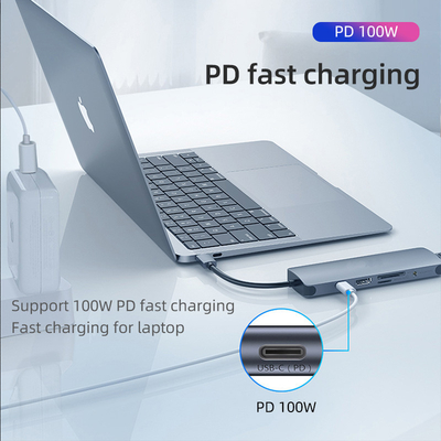 USB 3.0 Station Usb C Hub Smart Adapter / Memory Card Hub với tốc độ truyền dữ liệu 5Gbps