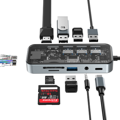 Professional Aluminum Card Reader Hub cho quy trình làm việc nâng cao
