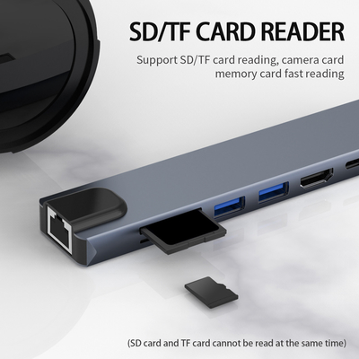 Chuyển dữ liệu nhanh Aluminum Memory Card Reader Fast Hub / Memory Card Hub với phong cách quyến rũ