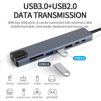 Chuyển dữ liệu nhanh Aluminum Memory Card Reader Fast Hub / Memory Card Hub với phong cách quyến rũ