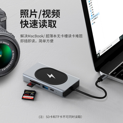 USB Type C HUB Adapter đa chức năng 9 trong một và với máy đọc thẻ nhớ