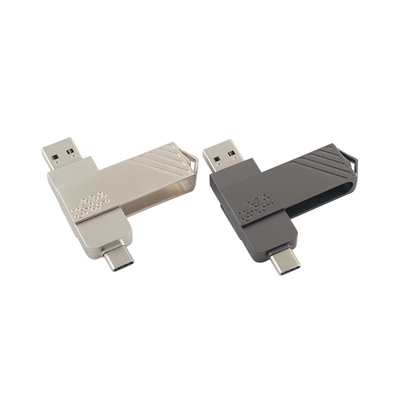 Loại kim loại C ổ đĩa flash USB hình xoắn tốc độ nhanh có thể sử dụng qua điện thoại trực tiếp