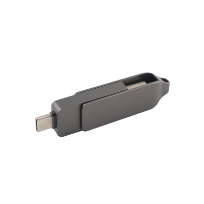 Vũ khí đen kim loại loại C ổ đĩa flash USB xoắn hình tốc độ nhanh 3.0 và 3.0