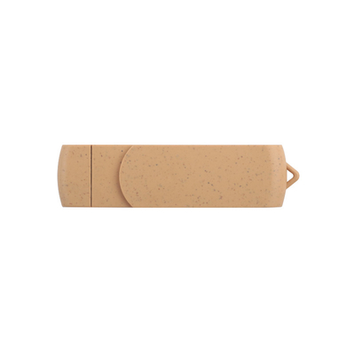 Tùy chỉnh Vibrant Beige USB với Laser khắc Logo vật liệu tái chế