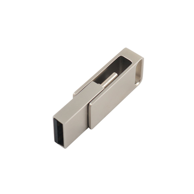 Máy nhớ flash USB bằng kim loại bạc chống nước với USB 2.0 và khắc và in logo loại C
