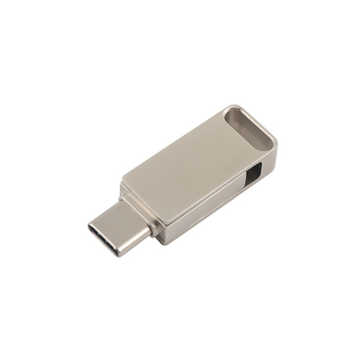 Máy nhớ flash USB bằng kim loại bạc chống nước với USB 2.0 và khắc và in logo loại C