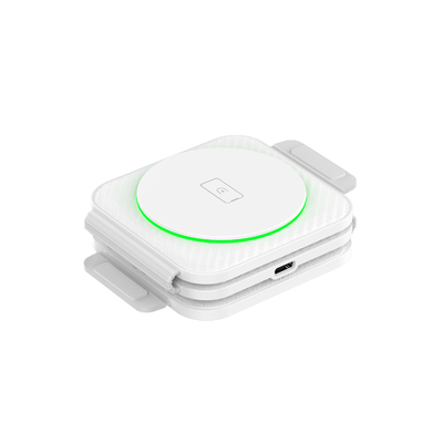 Bộ sạc không dây từ ba trong một có thể gập lại Abs nhựa cho iPhone iWatch và nhiều hơn nữa