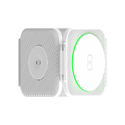 Bộ sạc không dây từ ba trong một có thể gập lại Abs nhựa cho iPhone iWatch và nhiều hơn nữa