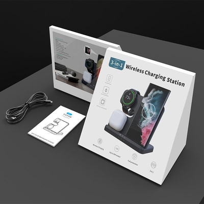 ABS PC vật liệu 15W Sạc không dây cho iPhone iWatch AirPod Nhanh và tiện lợi