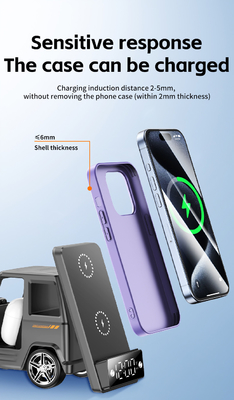 Cool Car Shaped Gray Color Wireless Charger Sạc nhanh cho iPhone Airpods IWatch