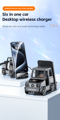 Cool Car Shaped Gray Color Wireless Charger Sạc nhanh cho iPhone Airpods IWatch