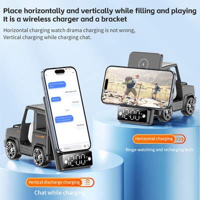Máy sạc không dây hình ô tô mát mẻ Sạc nhanh cho iPhone Airpods IWatch
