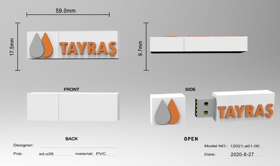 Tạo thiết kế bằng cách miễn phí PVC USB hình dạng làm theo thiết kế của khách hàng làm cho rất nhanh