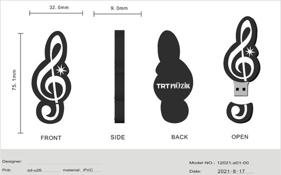 Tạo thiết kế bằng cách miễn phí PVC USB hình dạng làm theo thiết kế của khách hàng làm cho rất nhanh