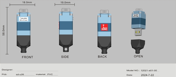 Đạp flash USB tùy chỉnh với mã hóa dữ liệu và chuyển đổi nhanh theo yêu cầu của khách hàng Lưu trữ dữ liệu 10 năm