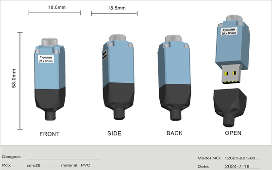 Đạp flash USB tùy chỉnh với mã hóa dữ liệu và chuyển đổi nhanh theo yêu cầu của khách hàng Lưu trữ dữ liệu 10 năm