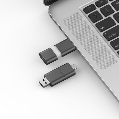 Tốc độ nhanh loại C với USB 3.0 và USB 2.0 Flash Drive Slide Shape Match CE,FCC,ROHS