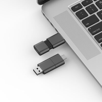 Tốc độ nhanh loại C với USB 3.0 và USB 2.0 Flash Drive Slide Shape Match CE,FCC,ROHS