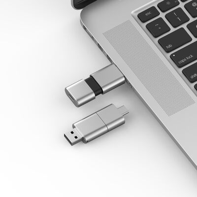 Tốc độ nhanh loại C với USB 3.0 và USB 2.0 Flash Drive Slide Shape Match CE,FCC,ROHS