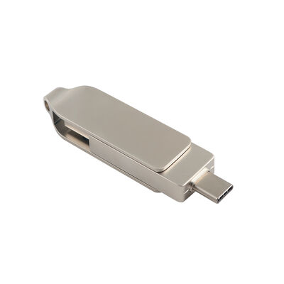 Thân màu bạc cổ điển với USB LOẠI C 128GB 256GB Kích thước usb tốc độ cao 71,4 * 16,8 * 10,1mm